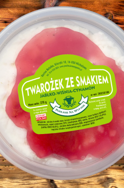 Twarożek Jersey ze smakiem - jabłko-wiśnia-cynamon 270 g