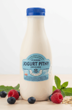 Jogurt pitny ze smakiem 400 ml - owoce leśne