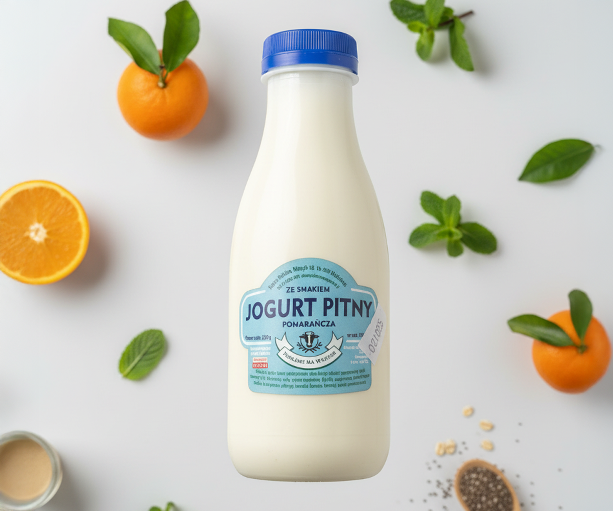 Jogurt pitny ze smakiem 400 ml - pomarańcza - obrazek 2