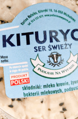 Ser Kiturycki świeży w krążku 360g z czarnuszką