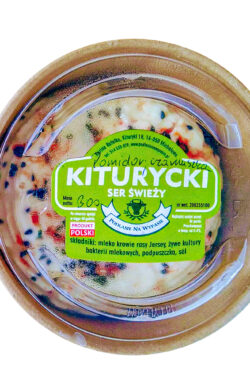 Ser Kiturycki Jersey świeży w krążku 300g pomidor-czarnuszka